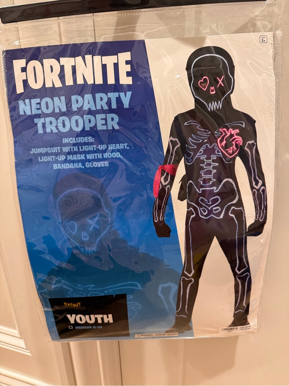 Spirit Fortnite Neon Party Trooper Costume (Medium - 8/10yrs)